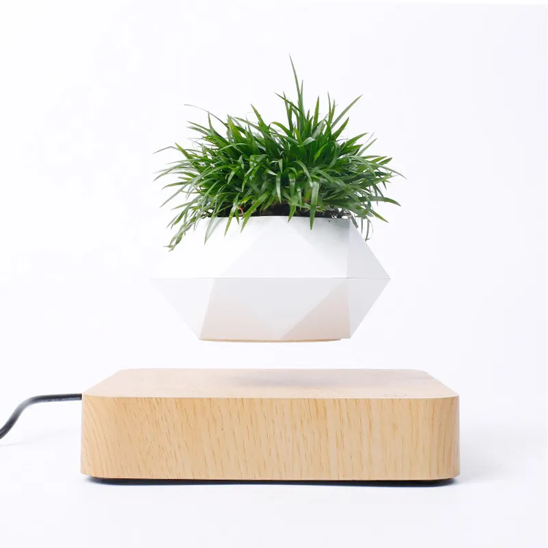 Schwebender Luft-Bonsai-Topf: Rotations-Blumentopf mit magnetischer Aufhängung für eine einzigartige Topfpflanzen-Dekoration im Heim- oder Schreibtischbereich
