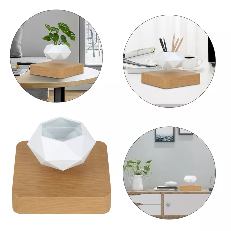 Schwebender Luft-Bonsai-Topf: Rotations-Blumentopf mit magnetischer Aufhängung für eine einzigartige Topfpflanzen-Dekoration im Heim- oder Schreibtischbereich