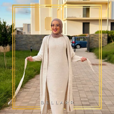 طقم تريكو فاخر بإطلالة أنيقة ودافئة