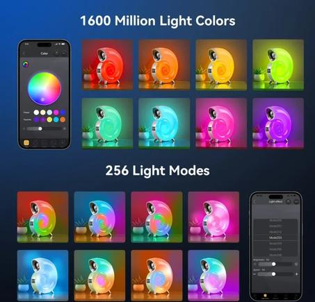 مكبر و مضخم صوت لاسلكي بلوتوث مع ساعة منبه ، إضاءة LED ملونة ، مصباح ليلي قوي ، صندوق صوت يحتوي اصوات جميلة