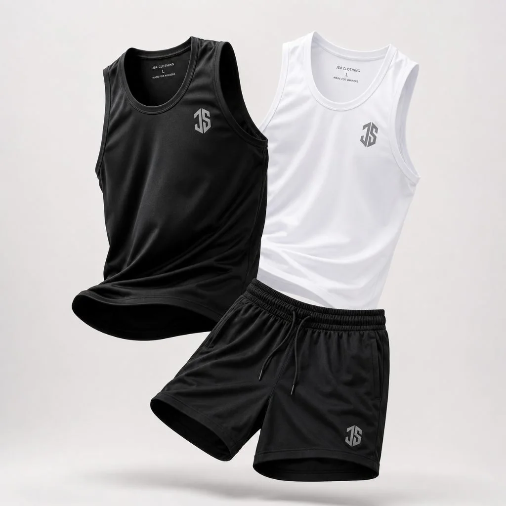PACK 2 DEBARDEURS(NOIR+BLANC) + SHORT