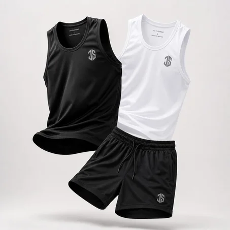 PACK 2 DEBARDEURS(NOIR+BLANC) + SHORT