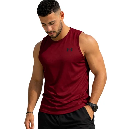 Débardeur athlétique respirant homme ROUGE