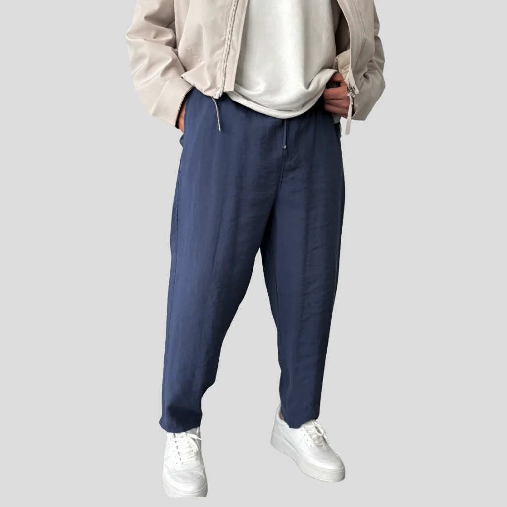 Pantalon Lin Léger – Bleu Profond