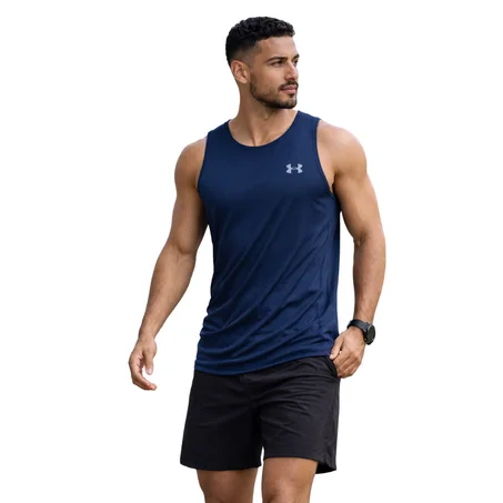 Débardeur athlétique respirant homme Bleu marine