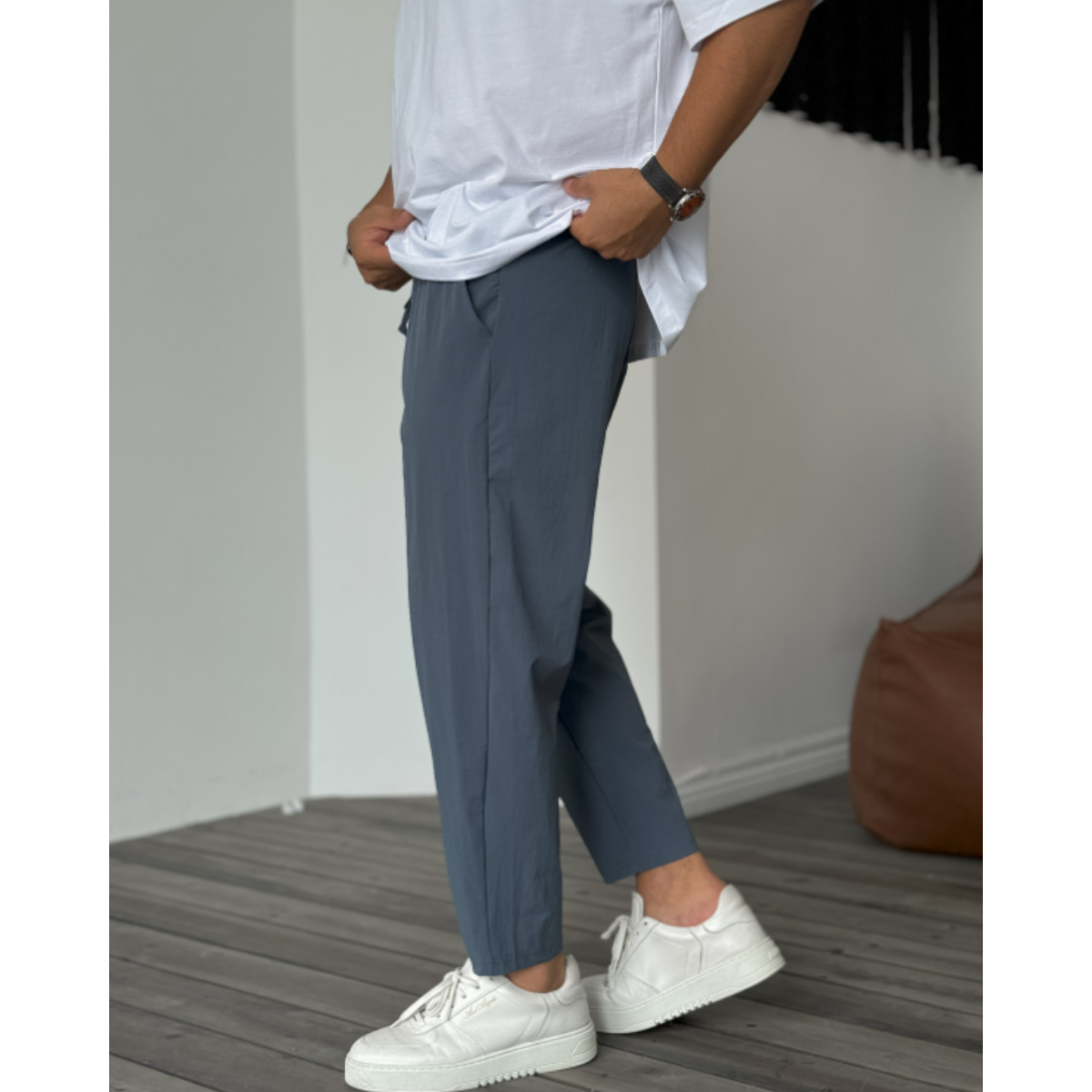 Pantalon en tissu Diagonal