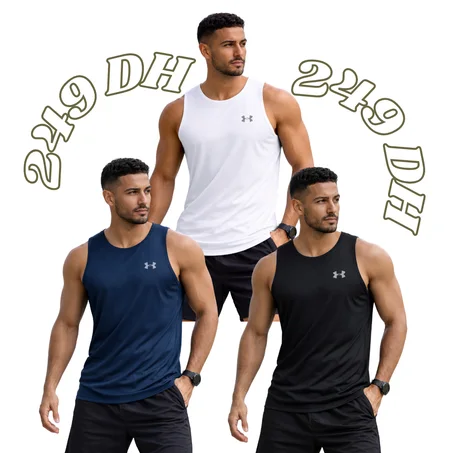 PACK 3 Débardeur athlétique respirant homme