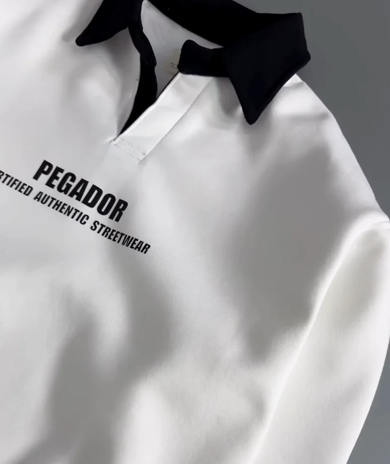Sweatshirt PEGADOR Blanc Col Noir