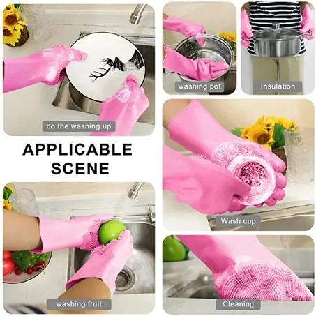 Gants de Vaisselle Magiques en Silicone – Nettoyage Puissant & Protection des Mains