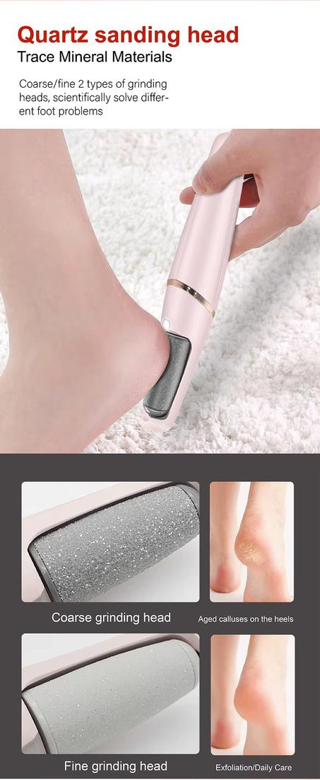 Râpe Électrique Rechargeable pour les Pieds – Pieds Doux Sans Effort