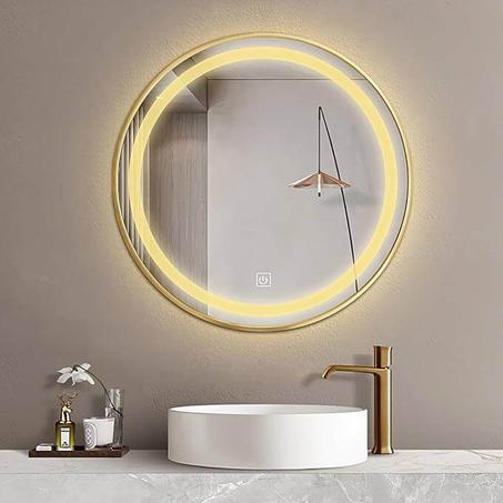 مرآة دائرية ذكية بالإضاءة