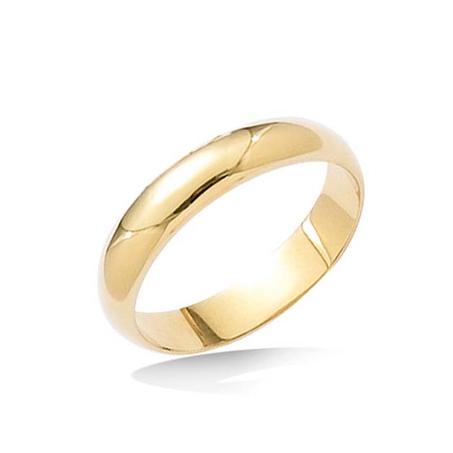 BAGUE MARIAGE PLAQUE OR 4MM TAILLE :48