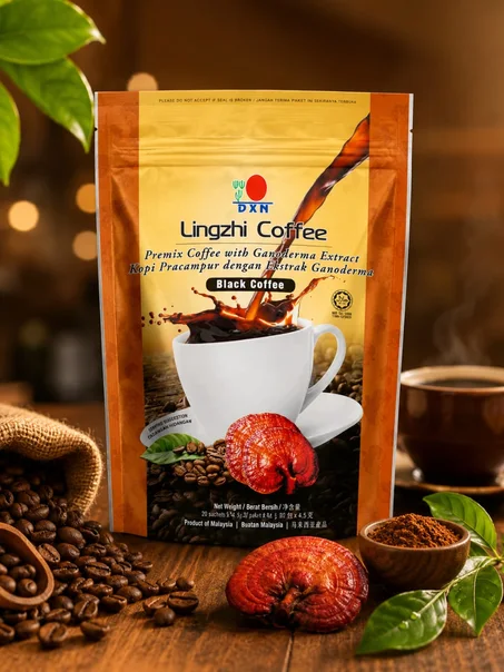 القهوة السوداء بالفطر الريشي هي خيارك المثالي.