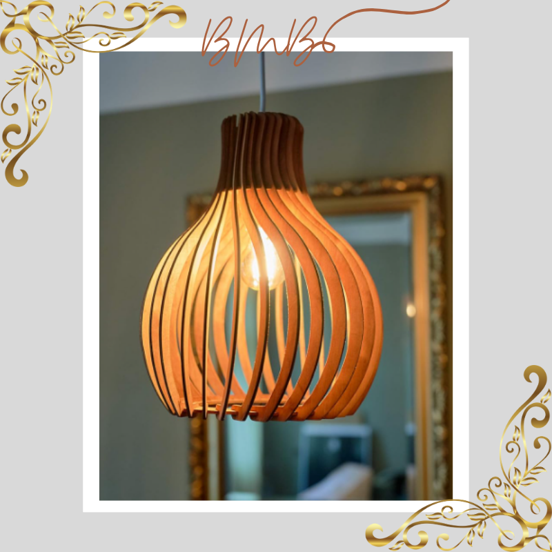 ✨ Suspension en Bois Marron TEAR BMB Deco – Élégance Sculpturale & Chaleur Naturelle ✨