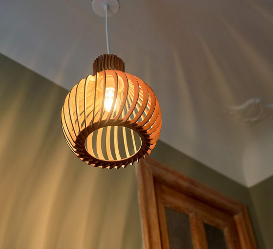 ✨ Suspension en Bois Marron TEAR  BMB Deco – Élégance Sculpturale & Chaleur Naturelle ✨