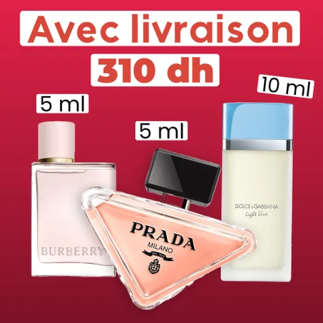 PACK Burberry her edp + light blue edt + Prada paradox edp