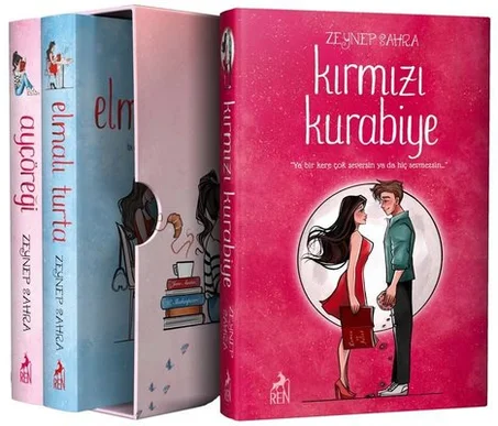 Ayçöreği -Elmalı Turta - Kırmızı Kurabiye Seti - 3 Kitap Takım
