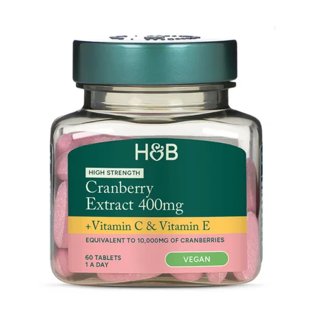 Holland & Barrett High Strength Cranberry Extract 400mg 60 Tablets