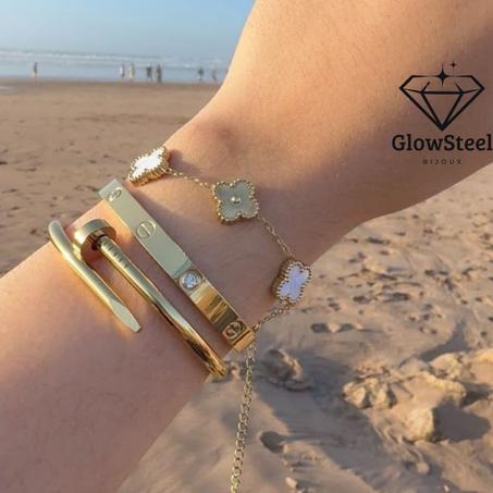 Pack Acier 3 pièces Blanc/Doré