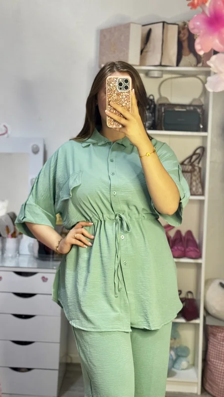 ✨ طقم "هالة – Hala Set" | إشراقة أنيقة، تصميم محتشم، وراحة مثالية للصيف ✨