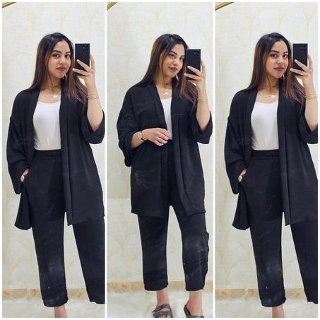 انصومبل بحلة جديدة  للخروج والمناسبات متوفرة بعدة ألوان زاهية توب : كريب مكرش