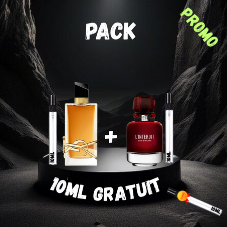 PACK : LIBRE INTENSE + L INTERDIT ROUGE + 10ML GRATUIT