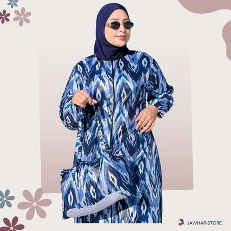 🏖️ بوركيني طويل – تبحري بكل راحة وأناقة! ✨ تصميم عملي وراقي، كايجمع بين الحشمة والراحة