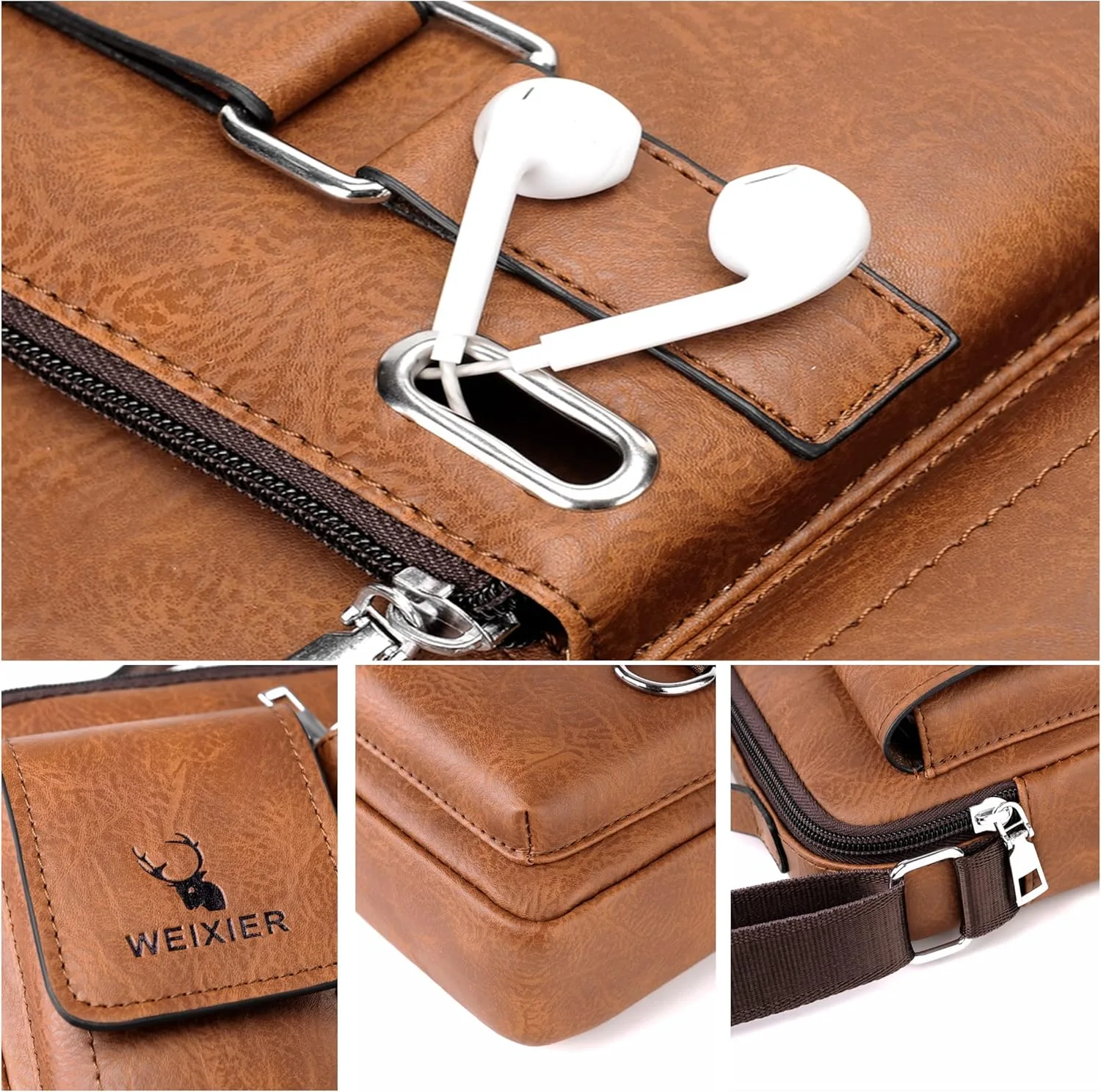 Sac à bandoulière en cuir pour hommes