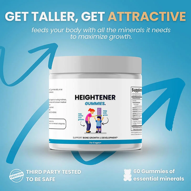 Heightener - Natural Height Growth Supplement for Kids, Teens and Adults and Increase Bone Strength