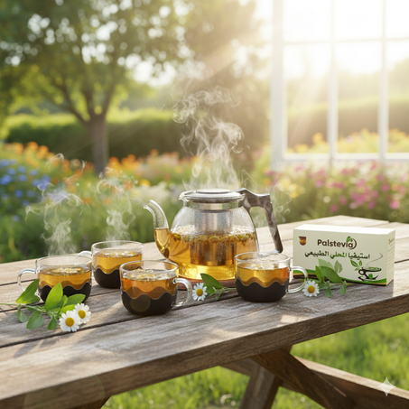 مجموعة الابريق مع الاكواب مع ستيفيا المحلي الطبيعي