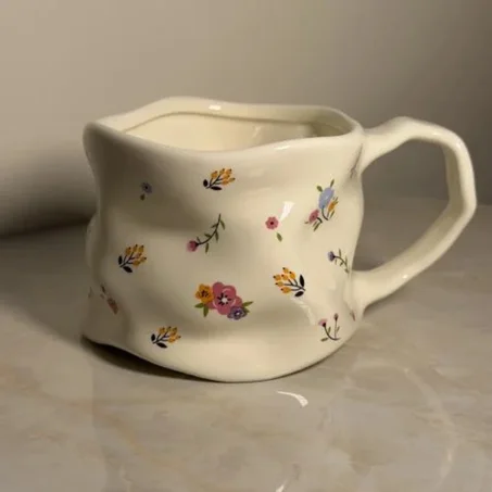 كوب متعرج بنقشه ورد موديل HM-01