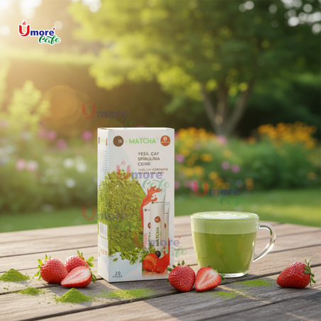 شاي الماتشا الياباني فراولة للمساعدة في عملية فقدان الوزن