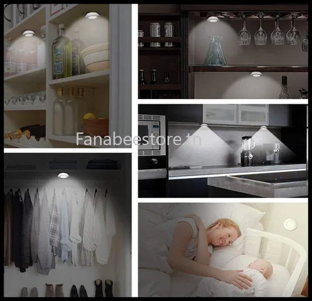 VEILLEUSE LED SANS FIL AVEC TELECOMMANDE (3 LEDs)