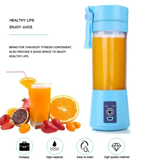 المحمولة عصارة كوب قابلة للشحن بطارية عصير خلاط 380 ملليلتر USB عصارة