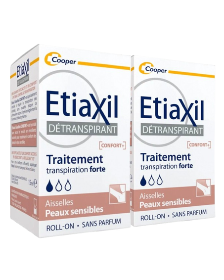 Confort+ Unperspirant Roll-On Treatment for Armpits Sensitive Skins 2 x 15ml