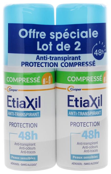 Deodorant Antiperspirant 48H Protection Sensitive Skin Compressed Aerosol Pack of 2 x 100 ml