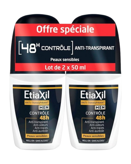 Deodorant Men Anti-Perspirant Control 48H Roll-On 2 x 50ml