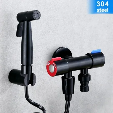 يده بيديه للحمام مجموعة البخاخ 304 الفولاذ المقاوم للصدأ اليد بيديت صنبور للحمام اليد مسدس البخاخ دش رئيس التنظيف الذاتي