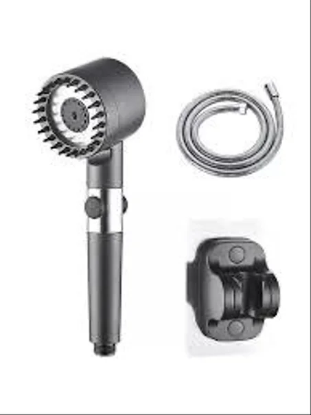 رأس دش محمول باليد، وضع الضغط العالي، مزود بخرطوم مع فلتر، ودعامة وعصا فلتر قابلة للفصل