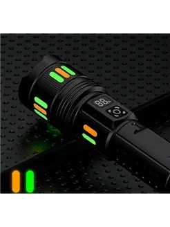 Lampe de Poche LED Rechargeable par USB à Haute Puissance, Longue Portée de 2500m, Zoom, Torche de Pêche, d