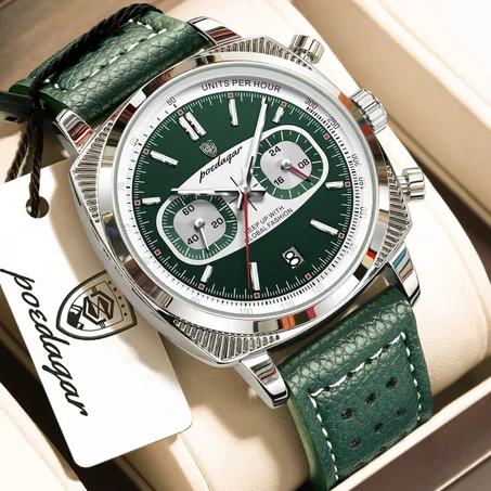 Montre Luxueuse avec Bracelet en Cuir Raffiné