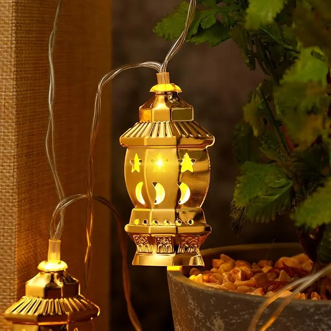 فـرع نـور فانـوس رمضـان نحاس بإضاءة LED