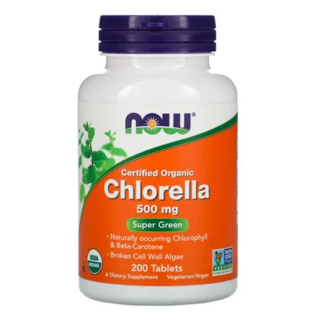 NOW Foods, Chlorelle certifiée biologique, 500 mg, 200 comprimés