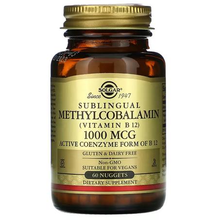 Solgar Méthylcobalamine Maroc sublinguale vitamine B12 1000 µg 60 comprimés