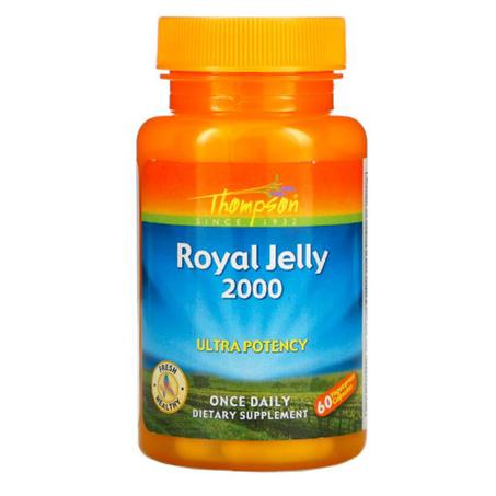 Thompson, Gelée royale, Ultra puissante, 2000 mg, 60 capsules végétariennes