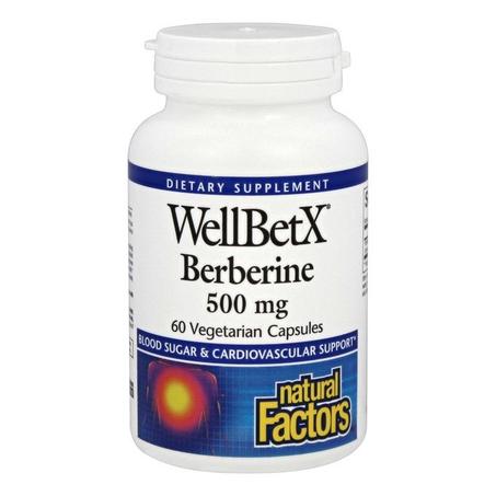 Natural Factors Berberine 500 mg maroc WellBetX 60 capsules végs