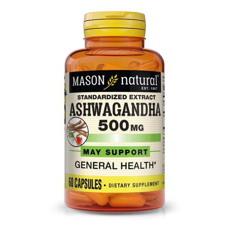 Mason Natural Ashwagandha 500 mg Maroc Extrait standardisé 60 capsules