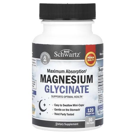 BioSchwartz, Magnesium glycinate buffered Maroc 120 capsules vég