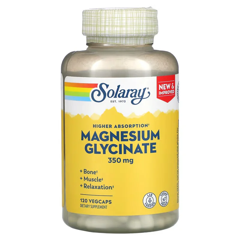Glycinate de magnésium glycinate Maroc 350 mg à haute absorption Solaray