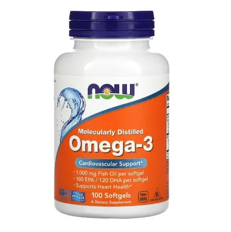 Omega 3 maroc NOW Foods 180 mg EPA/120 mg de DHA 100 capsules